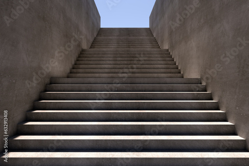 stair background image, 3D rendering
