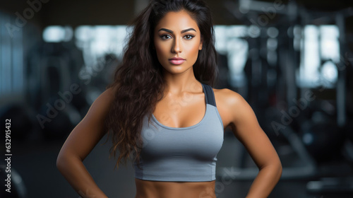 Multiracial Fitness Model in Workout Attire