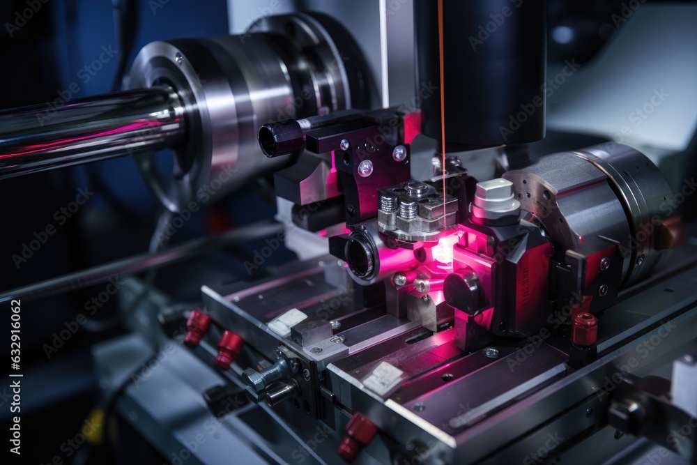 Fototapeta premium Process of laser manufacturing high-precision components