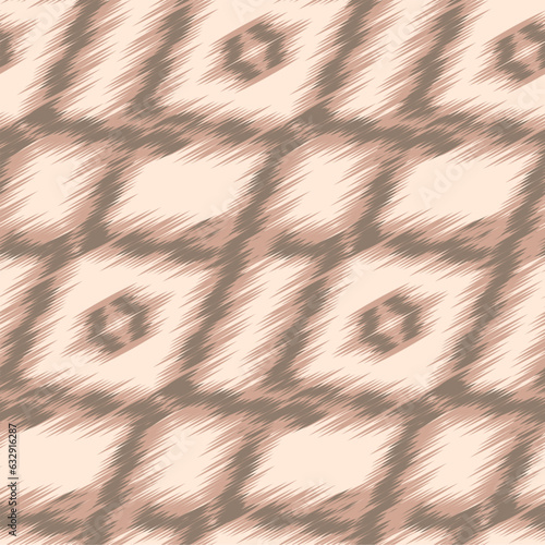 Ikat Ogee - Seamless Background Pattern In the style of the Tapestry. Abstract background for textile design, wallpaper, surface textures. ATLAS ADRAS ABAYAS