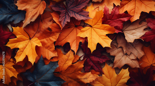 Autumn leaves natural background