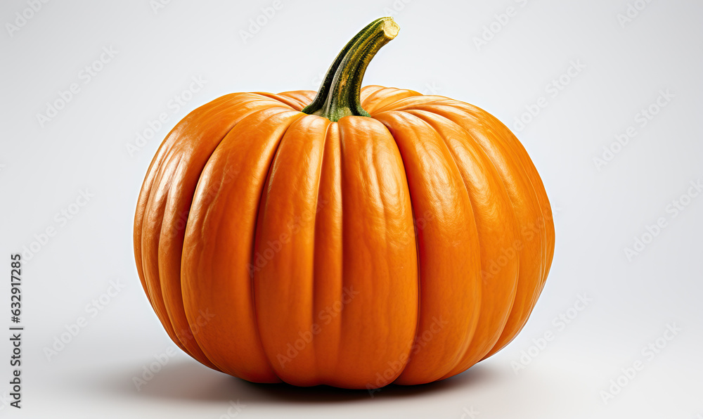 Fresh ripe pumpkin isolated on white background.