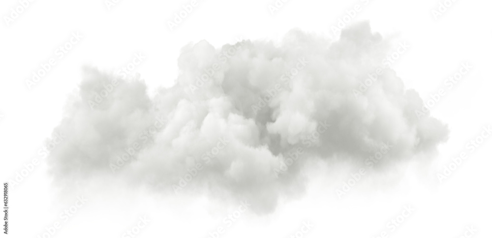 Serene white clouds daytime cut out transparent backgrounds 3d render png