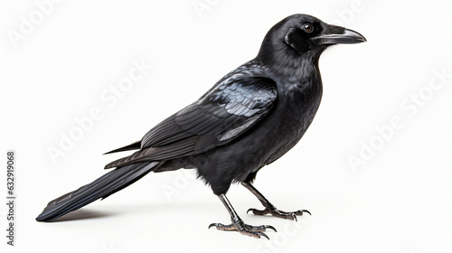 Crow isolated on white background