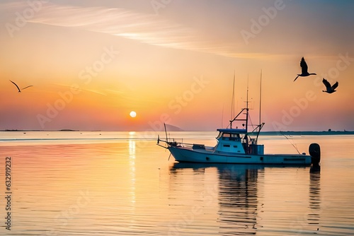 boats at sunset © Asad