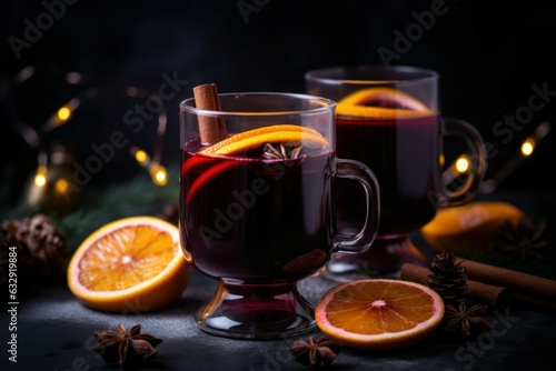 Mulled wine orange. Generate Ai