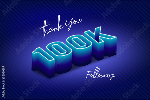 social media followers 3d text style effect