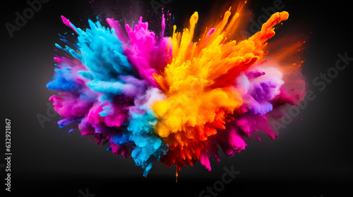 Joyful Holi Celebration: Colorful Explosion © Bartek