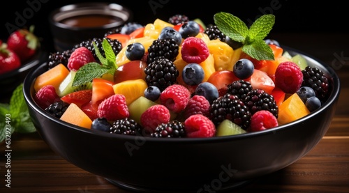 refreshing and colorful fruit salad.