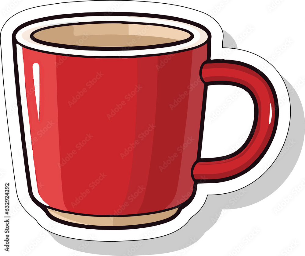 Obraz premium Red coffee mug