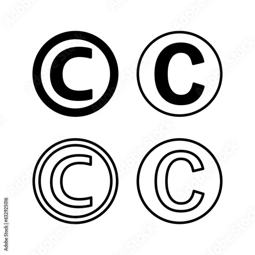 Copyright icon vector. copyright symbol
