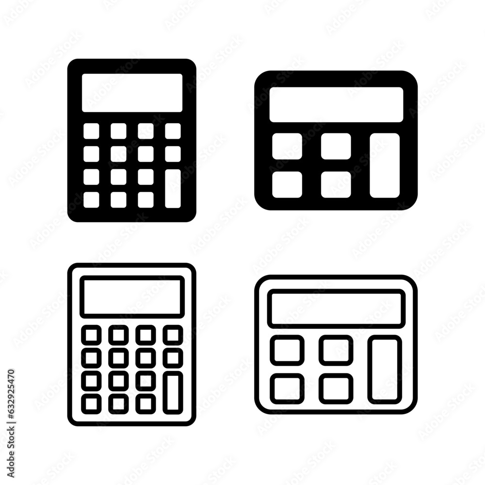 Calculator icon vector. math icon. finances sign Calculator icon vector. math icon. finances sign