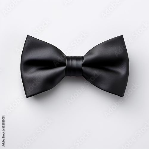 Black bow tie isolated on white background. Made with generative ai