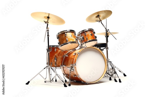 Papier peint a drum set with a white background