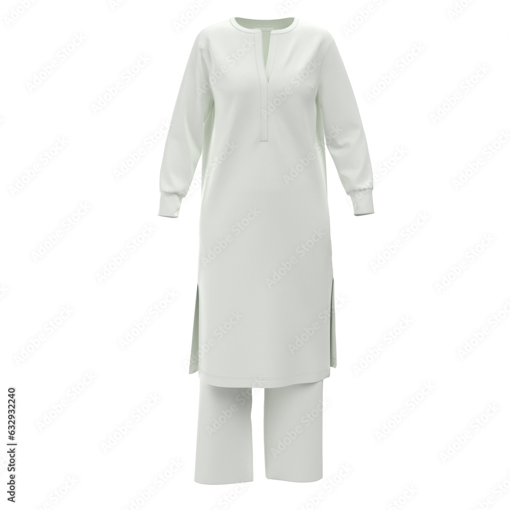Indian Women Kurti Dress mockup. Cotton Salwar Suit - Indian Pakistani Clothing. Indian Women Kurti Dress mockup. Cotton Salwar Suit - Indian Pakistani Clothing.