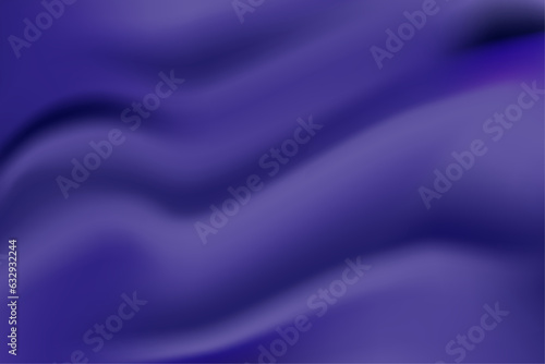 Classic Luxurious Purple Blue Liquid Fabric Abstract Background. Purple Blue Gradient backdrop in wavy motions. Vector Illustration. 