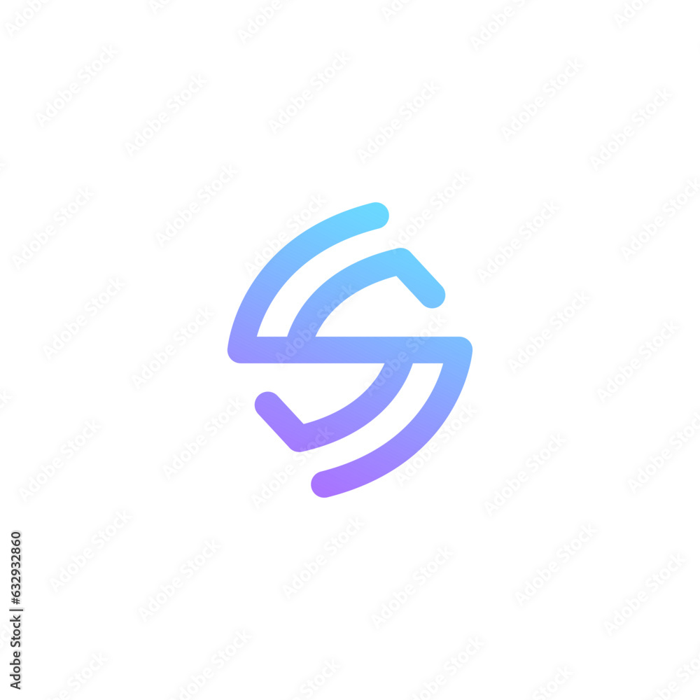 Fototapeta premium SS Logo Design. Letter S Line logo