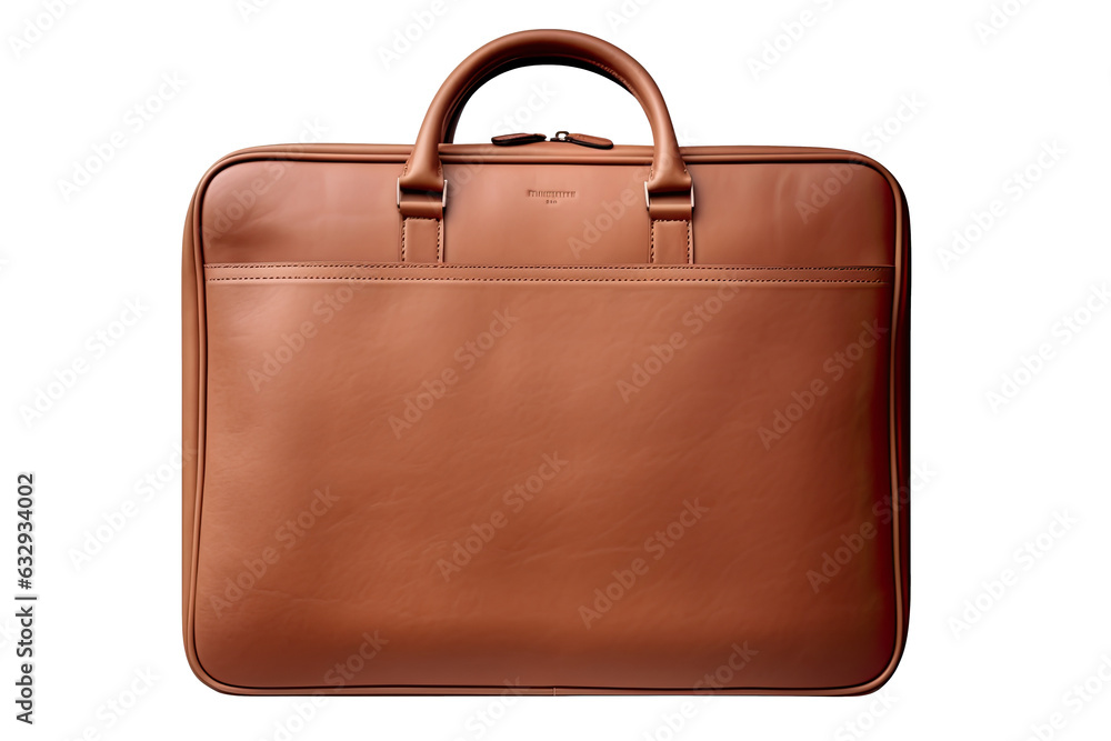 brown leather briefcase isolated on transparent background brown leather briefcase isolated on transparent background