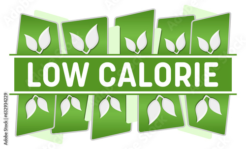 Schilderij op canvas Low Calorie Green Leaves Top Bottom Triangles Horizontal