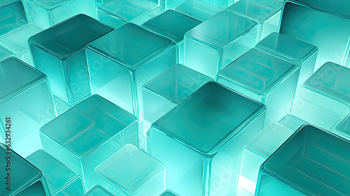 abstract blue cubes background