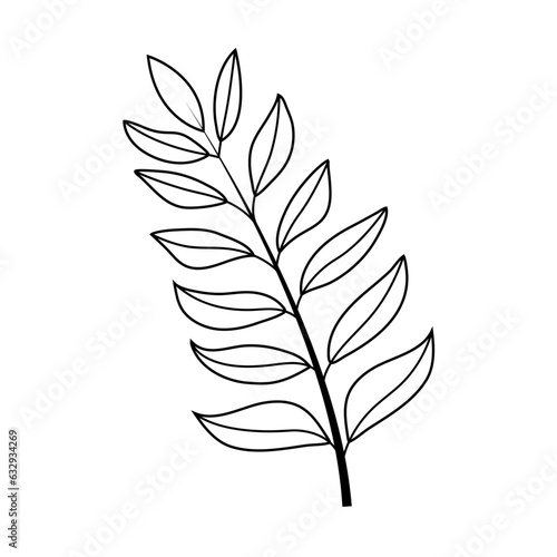 Curry on a white background in hand drawn style. Vector stock illustration. isolated. Plant in a box. Spices.