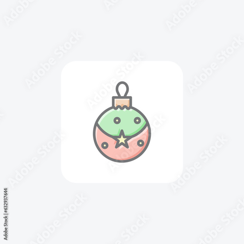 Illuminating the Season's Delight with Gleaming Balls Icons   Awesome Fill Icon © Blinix Solutions