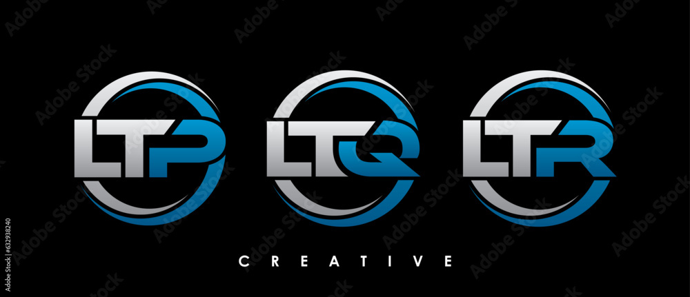 LTP, LTQ, LTR Letter Initial Logo Design Template Vector Illustration LTP, LTQ, LTR Letter Initial Logo Design Template Vector Illustration