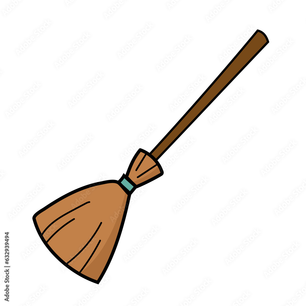Halloween broomstick doodle color Halloween broomstick doodle color