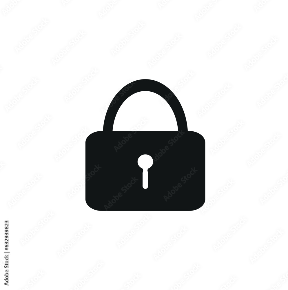 vector illustration of a lock icon in a flat design style, isolated on a white background, data protection, lock icon vector illustration of a lock icon in a flat design style, isolated on a white background, data protection, lock icon