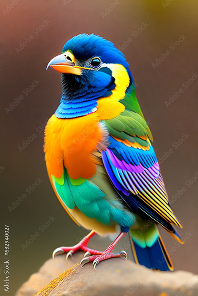 Fototapeta premium A Beautiful cute bird AI GENERATED