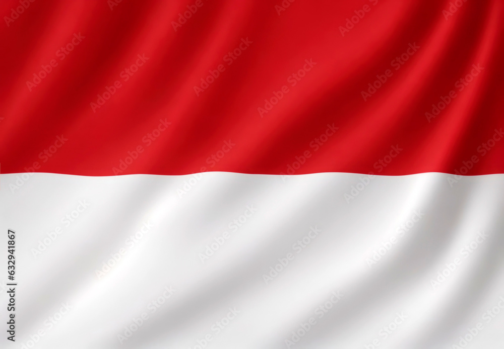 Indonesia Flag background. Full frame. AI Generative