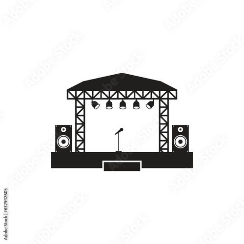 concert stage icon vector