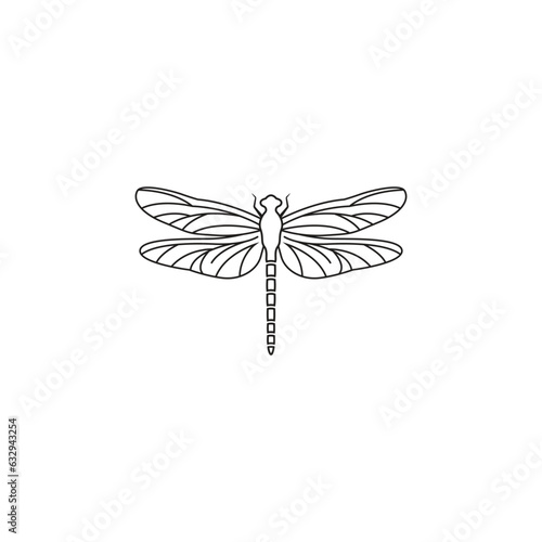 dragonfly icon vector