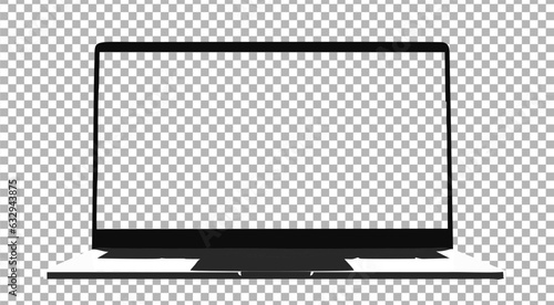 laptop on a transparent background. Vector illustration