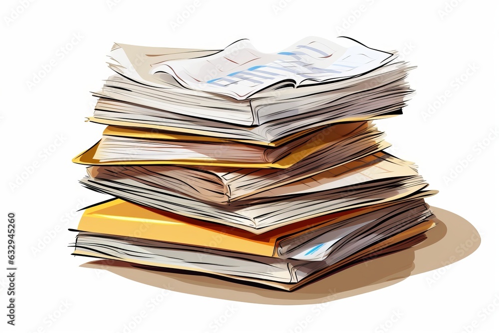 Messy stacked paper sheets. Office concept. Messy stacked paper sheets. Office concept.