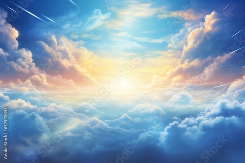 Heaven, paradise sky, enlightenment and spirituality