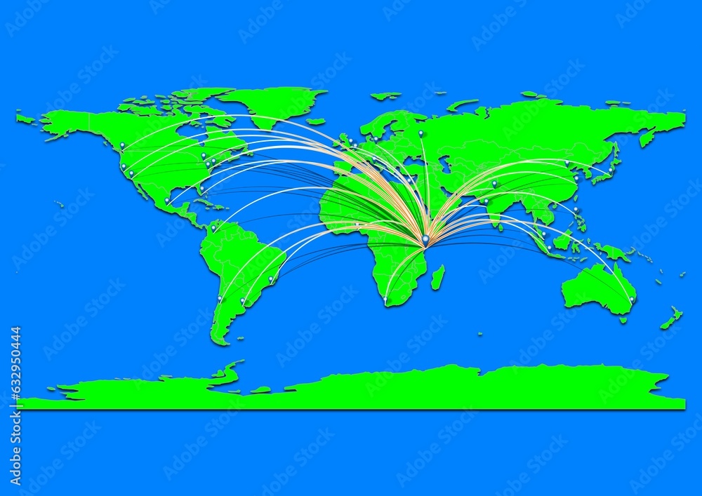 Naklejka premium Vibrant Malindi, Kenya map - Export concept map for Malindi, Kenya on World map. Suitable for export concepts. File is suitable for digital editing and prints of all sizes.