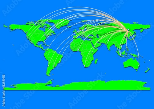 Vibrant Magdagachi, Russia map - Export concept map for Magdagachi, Russia on World map. Suitable for export concepts. File is suitable for digital editing and prints of all sizes. photo