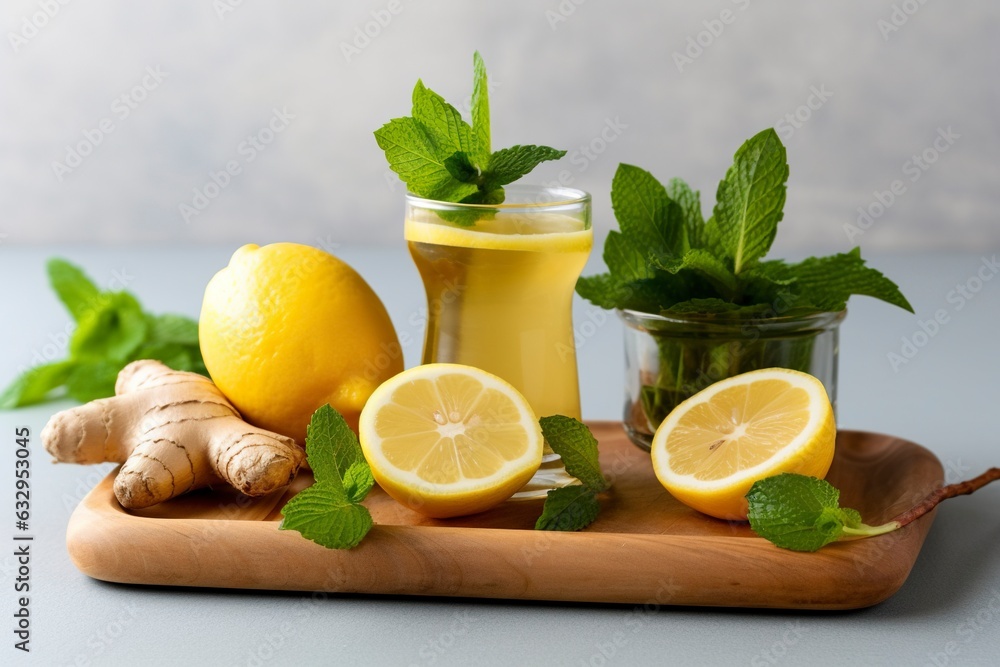 Natural background with slices of citrus limes and lemons. Ai generated. Natural background with slices of citrus limes and lemons. Ai generated.