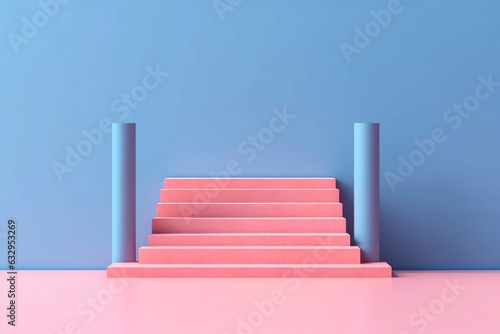 Empty background for designs  ladder attached to a wall.
