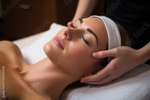 Face massage concept background