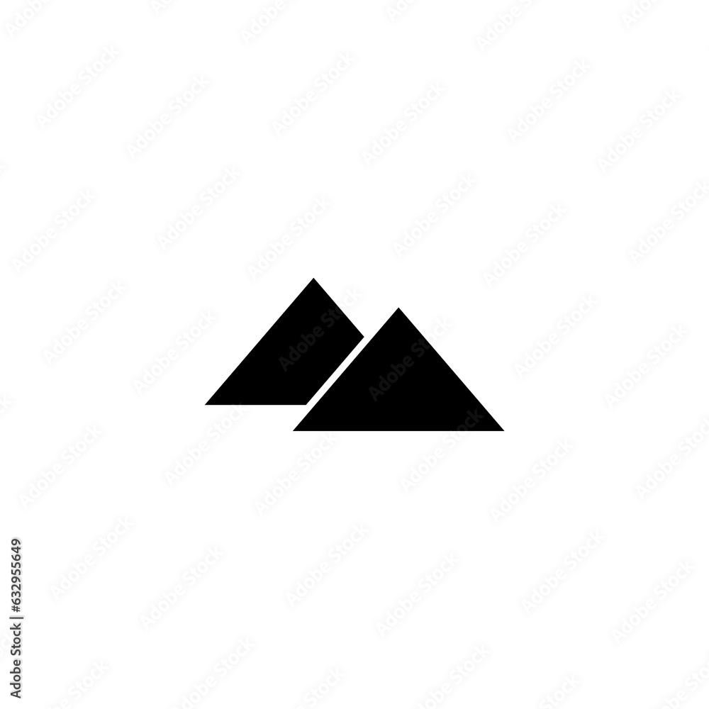 Pyramid icon  isolated on white background 