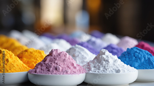 Powdered titanium dioxide. Chemical material for industrial use photo
