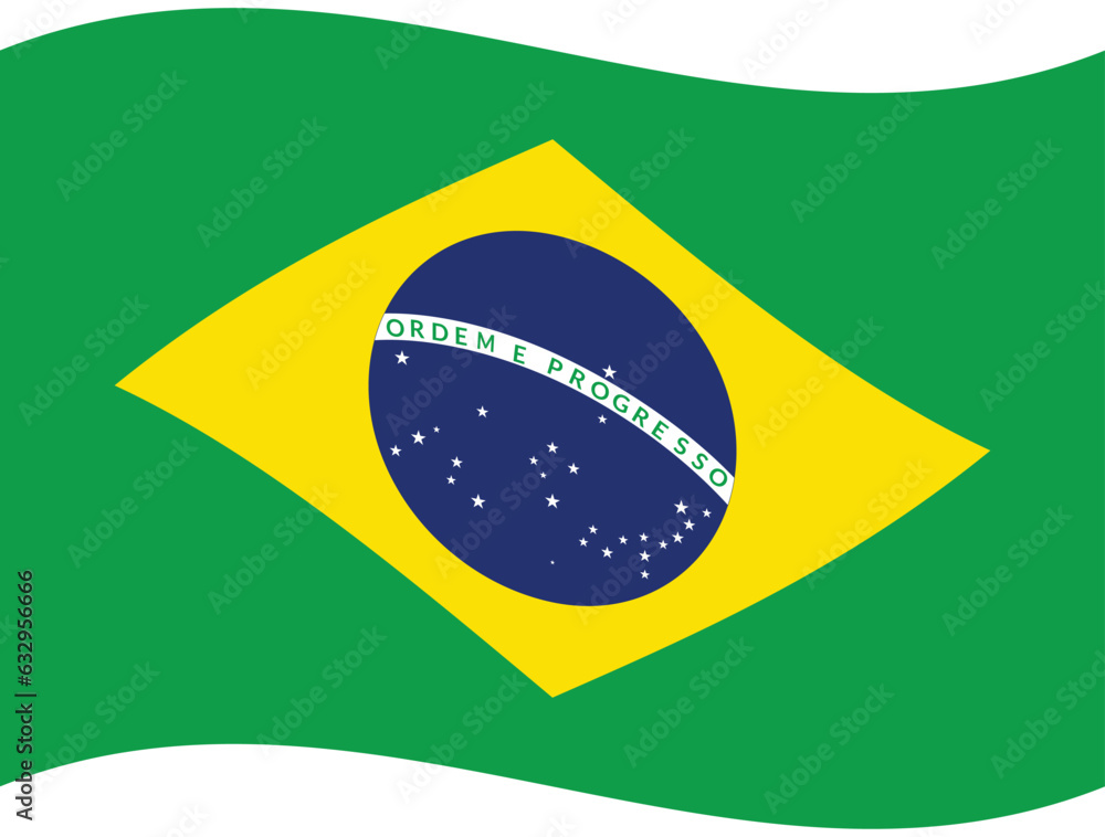 Obraz premium Brazil flag wave. Flag of Brazil. Brazil flag