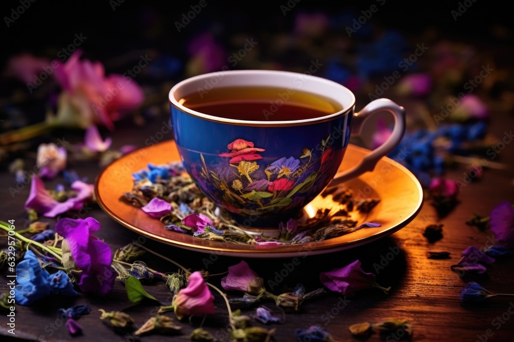 Cup of herbal tea background Cup of herbal tea background
