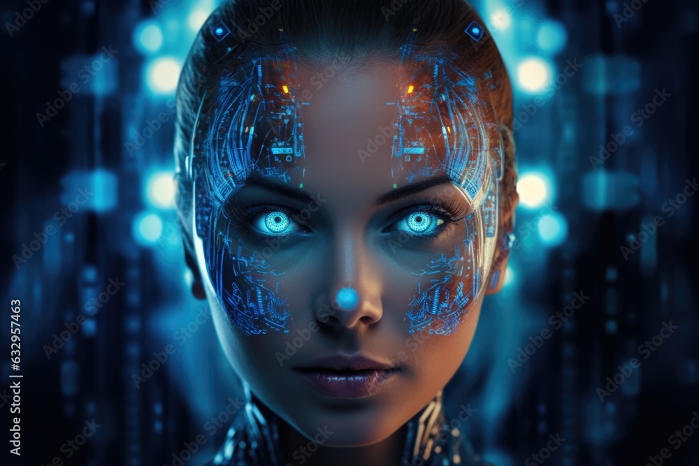 Deepfake concept background Deepfake concept background