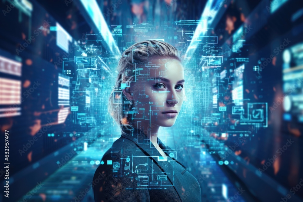 Deepfake concept background Deepfake concept background
