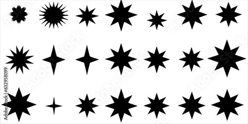 Editable set of vector asterisks. Isolated stars. Vector illustration © Vasili