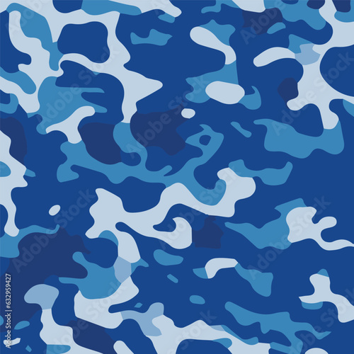 Camouflage seamless pattern. Trendy style camo, repeat print. Vector illustration. Khaki texture, perfect for military army design.