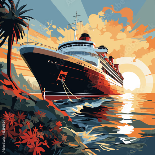 ship in the sea